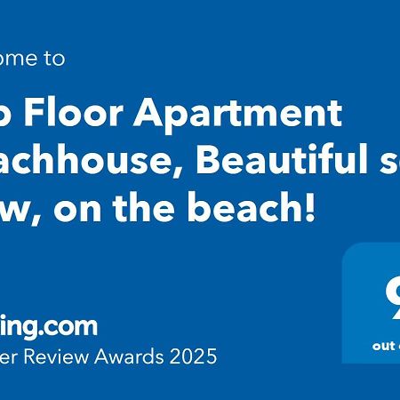 Top Floor Apartment Beachhouse, Beautiful Sea View, On The Beach! Cartagena Eksteriør billede
